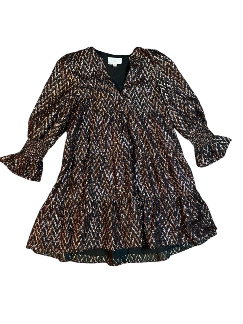Pomander Place Metallic Ikat Kenzo Dress M - Picture 3 of 7